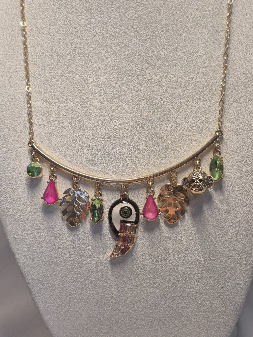 Betsy Johnson Welcome to the Jungle Shaky Charm Necklace